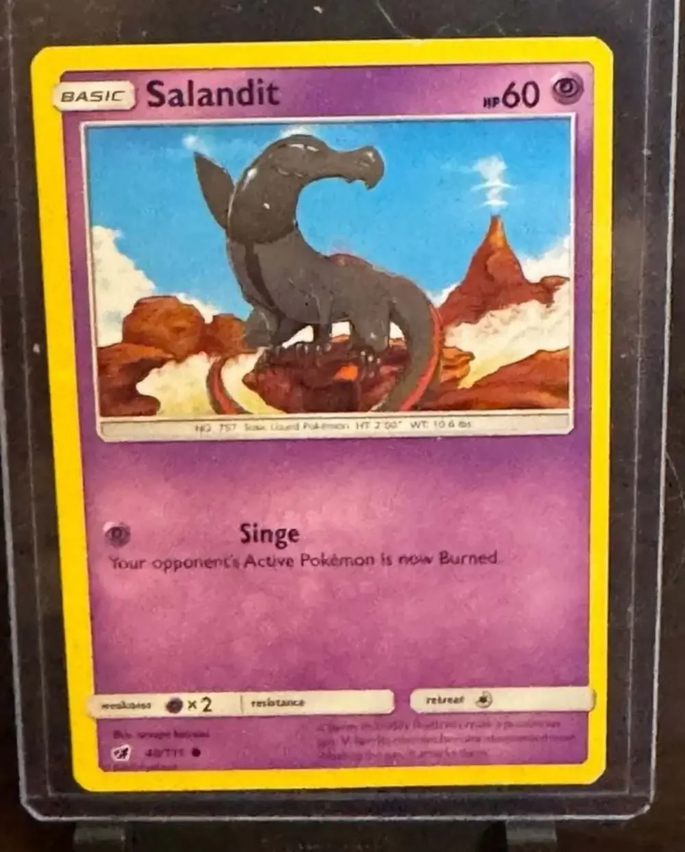 Salandit 46/111 Common Pokemon Card from Sun & Moon Crimson Invasion